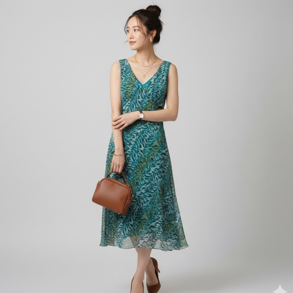 New York & Company Empire Waist Dress, Size Multi-color, 100% Polyester